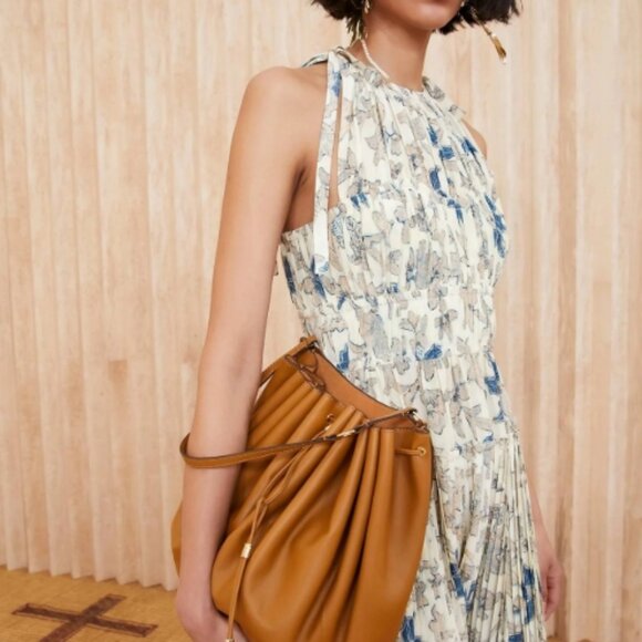 NWOT ULLA JOHNSON Amalthea Silk Midi Dress in Jasmine XS $795 - Picture 2 of 11